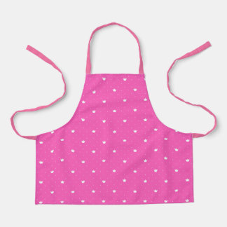 Tablier Joli rose, Pois et couronnes Apron pour enfants