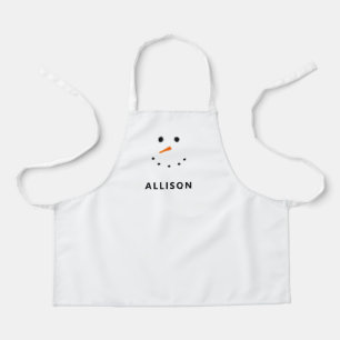 Tablier Joli Snowman Visage Personnalisé Enfants