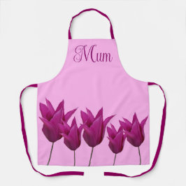 Tablier Joli tulipe rose floral style belle pour maman