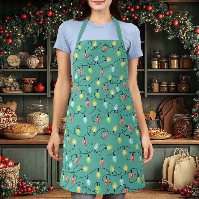 Tablier Joli Twinkings Christmas Lights Motif de vacances (Créateur téléchargé)