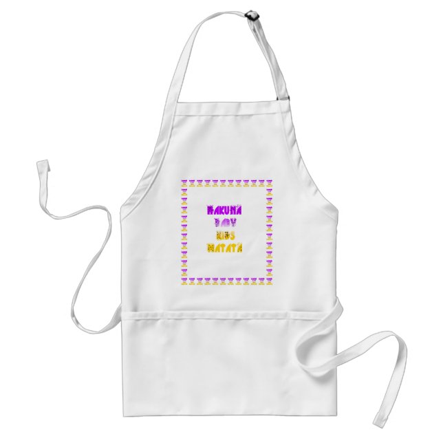 Tablier Joli violet et jaune Hakuna Matata bébé enfants G (Devant)