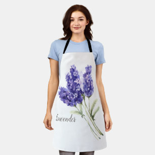 Tablier Jolie aquarelle Lavande Fleurs