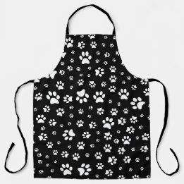 Tablier Jolie empreinte de patte noire et blanche