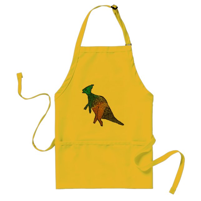Tablier Jolie enfants art dinosaure fumée illustration doo (Devant)