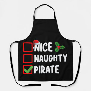 Tablier Jolie Famille de Pirates Mauvais Liste de Noël Cor