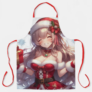 Tablier Jolie fille de Noël anime