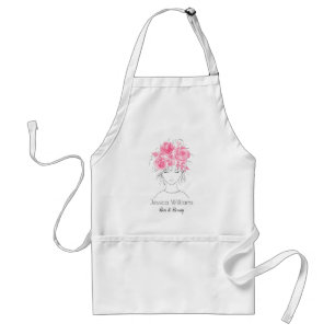 Tablier Jolie fille rose rose-Floral