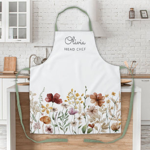 Tablier Jolie Fleur Aquarelle Cuisine Jardin Fleur de Cham