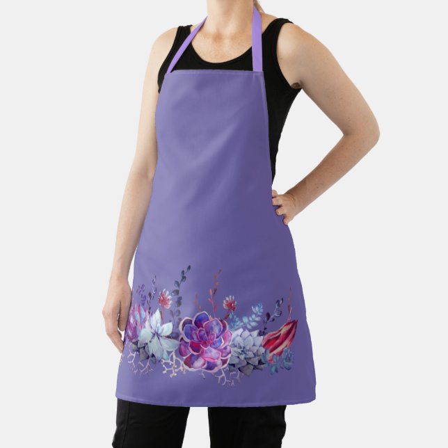 Tablier Jolie Fleurs violettes Arrière - plan personnalisé (Insitu)