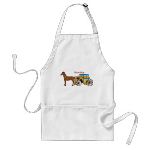 Tablier Jolie illustration de cheval et de calèche royale