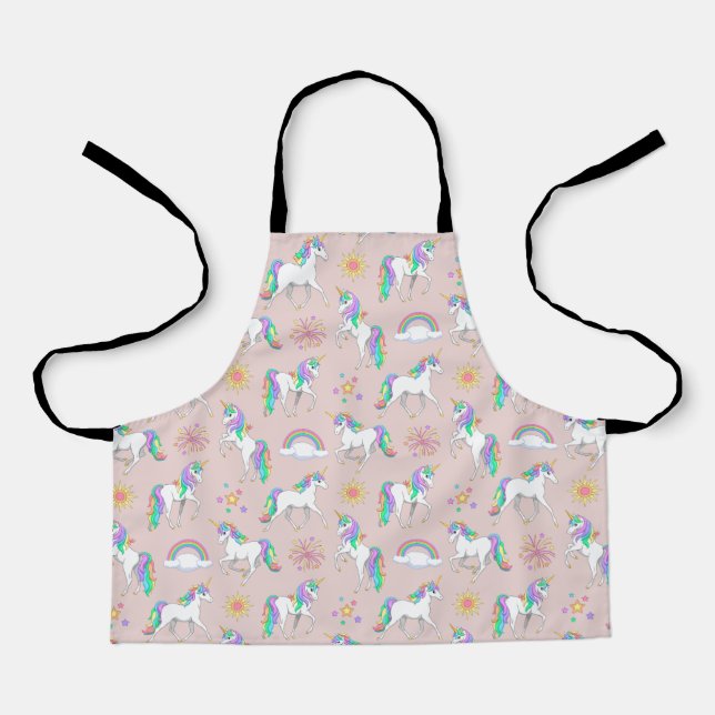 Tablier Jolie licorne arc-en-ciel (Recto)