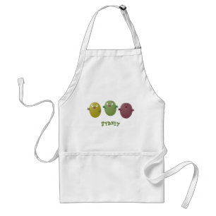 Tablier Jolie olives joyeux chantant dessin animé