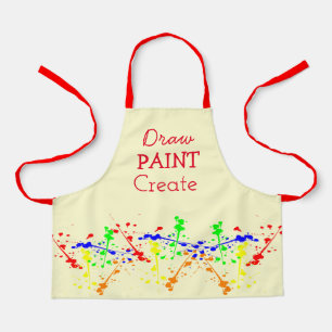 Tablier Jolie peinture dessinée créer art motif enfants