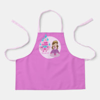 Jolie princesse fille château rose Monogramme enfa