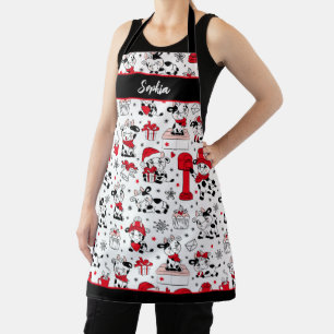 Tablier Jolie vache de Noël