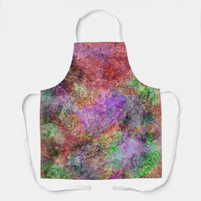 Tablier Jolies Abstraites brindilles de couleurs Gris (Recto)