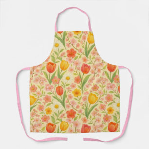 Tablier Jolies fleurs de Pâques/printemps à motifs