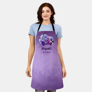 Tablier Jolies Pansies Personnalisées Pluro-Apron Floral