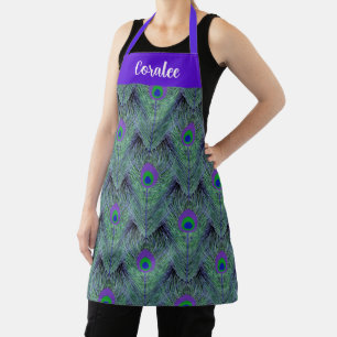 Tablier Jolies plumes de paon