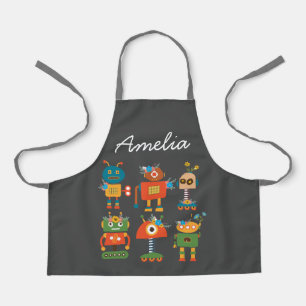 Tablier Jolies robots enfants colorés art ou cuisine