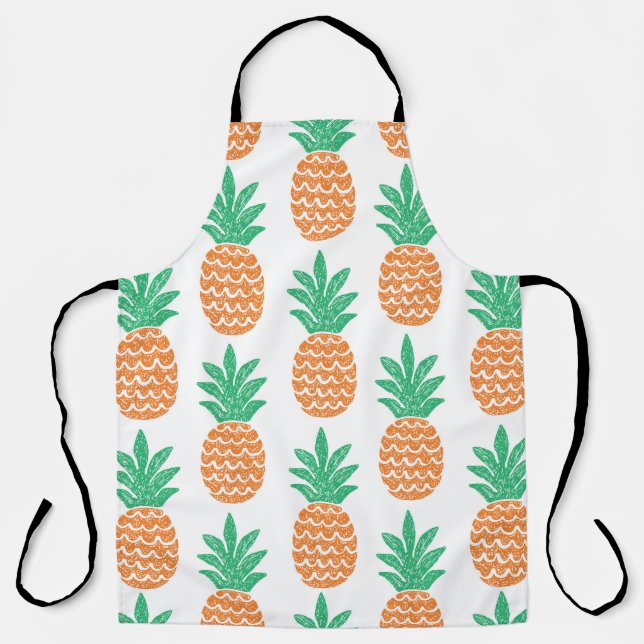 Tablier Jouer à l'ananas : Plaisir Motif amusant. (Recto)