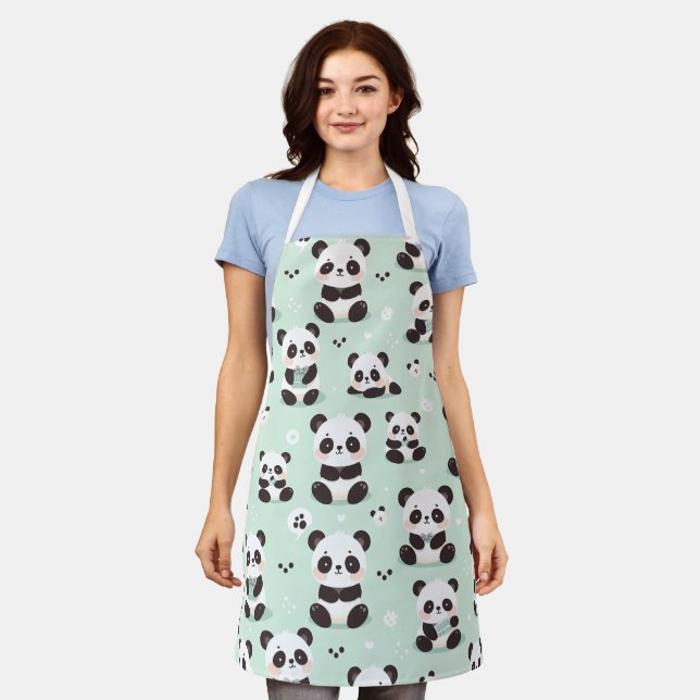 Tablier Jouer Motif Panda (Porté)