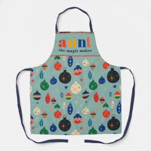 Tablier Jouets d'arbre rétro Ornements Tante Noël Cuisine