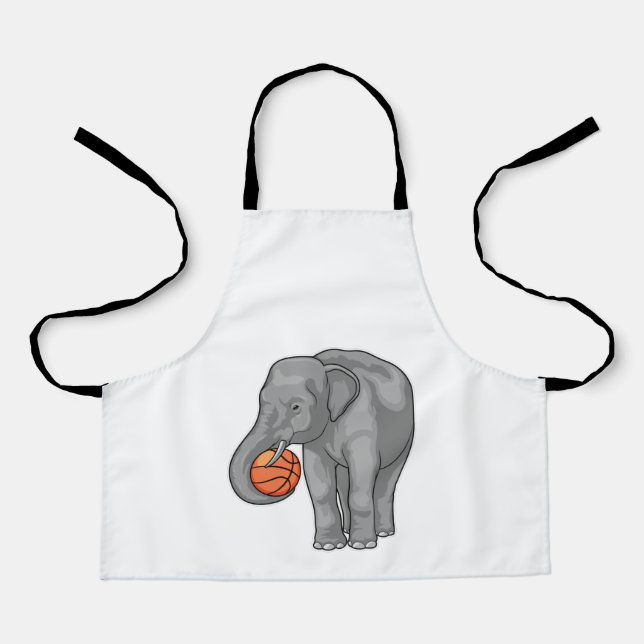 Tablier Joueur de basket-ball éléphant (Recto)