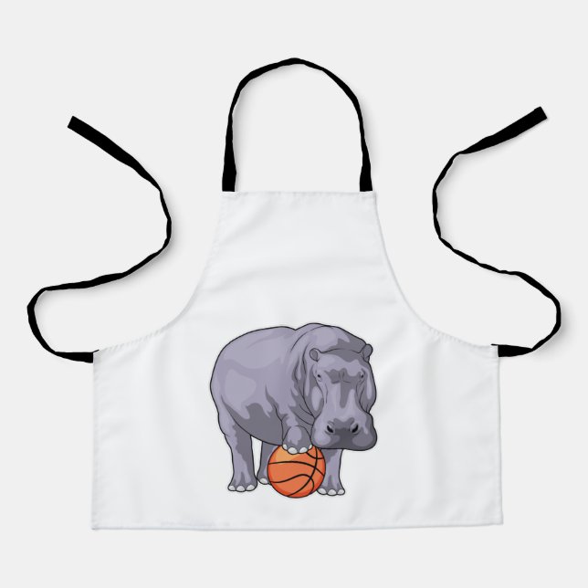Tablier Joueur de basket-ball hippo (Recto)