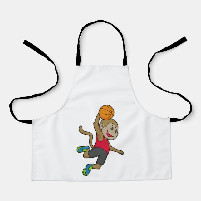 Tablier Joueur de basket-ball singe (Recto)