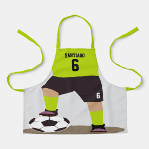 Tablier Joueur de soccer personnalisé mignon Votre nom Num