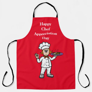 Tablier Jour d'appréciation du chef cuisinier féminin