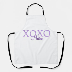Tablier Jour de la Saint Valentin Xoxo ajouter nom pastel 