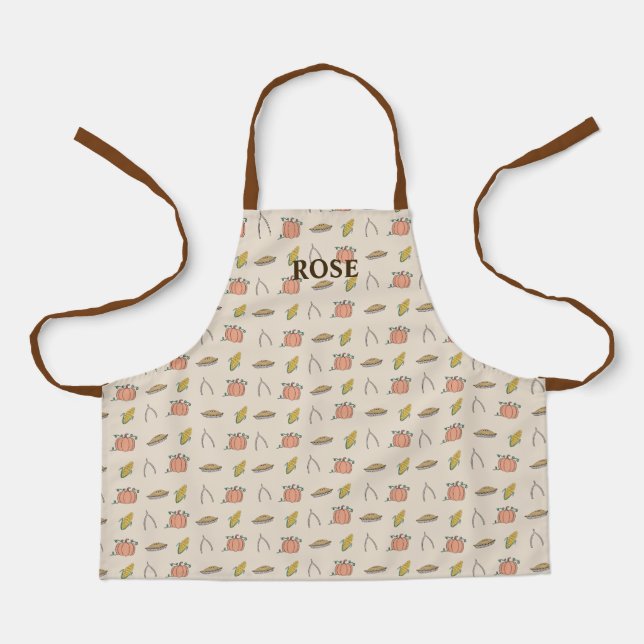 Tablier Jour de l'Action de grâce Dîner pour enfants Apron (Recto)