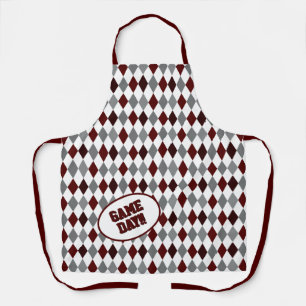 Tablier Jour du Motif du Jacquard Aggie Maroon