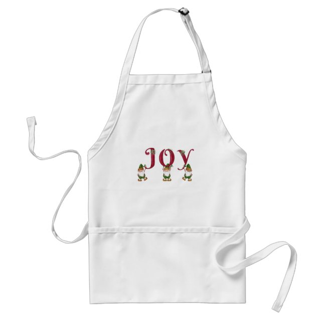 Tablier JOY Christmas Elves tenant des Lettres (Devant)
