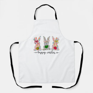 Tablier Joyeuse coquette de Pâques lapin de Pâques avec la