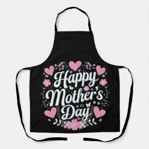 Tablier Joyeuse fête des Mères Maman Mémé Floral Mignon