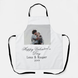 Tablier Joyeuse photo de couple Saint-Valentin moderne sim