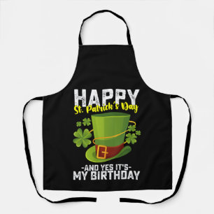 Tablier Joyeuse Saint-Patrick et oui c'est mon anniversair