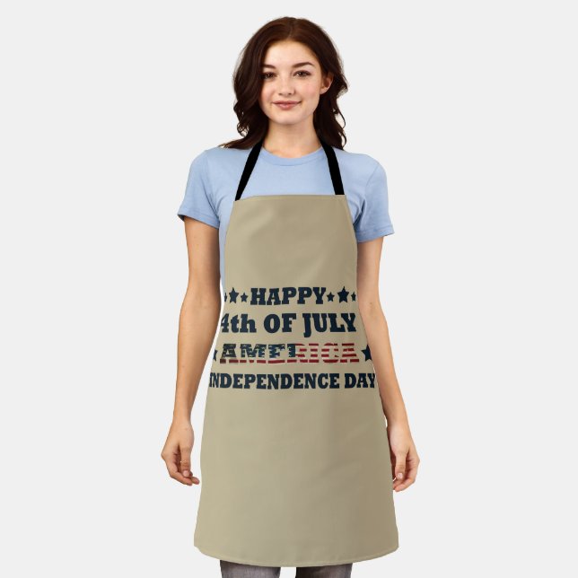 Tablier Joyeux 4 juillet fête de l'indépendance Amérique (Porté)