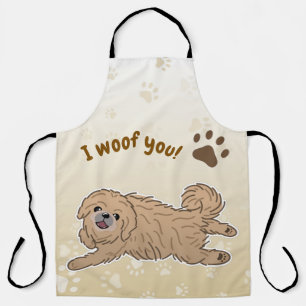 Tablier Joyeux Amoureux des chiens Pekingese Je Vous Oubli