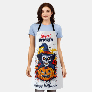 Tablier Joyeux chauves-souris Citrouille de sorcière Hallo