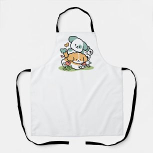 Tablier Joyeux Chiots Arrivés En Mai - Kawaii Dog Art