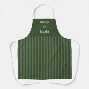 Tablier Joyeux et vert brillant Noël