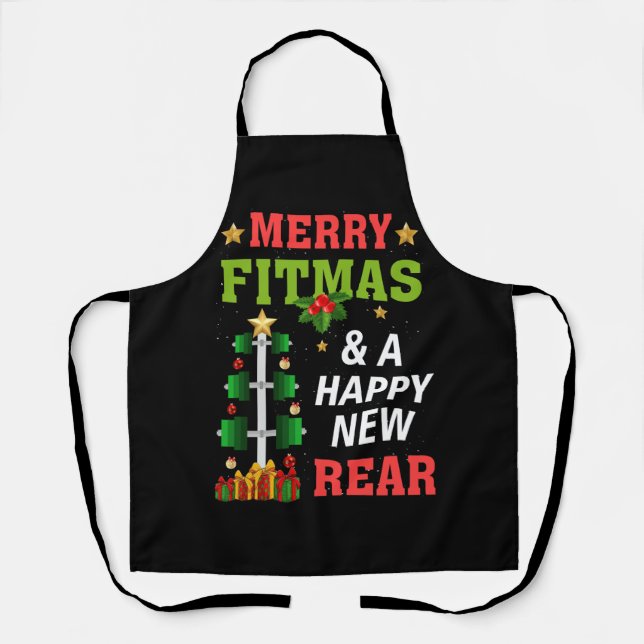 Tablier Joyeux Fitmas Et Une Bonne Nouvelle Année De Fitne (Recto)