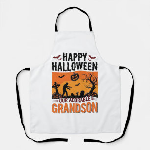 Tablier Joyeux Halloween Petit-Fils Vintage Chemise Épouva