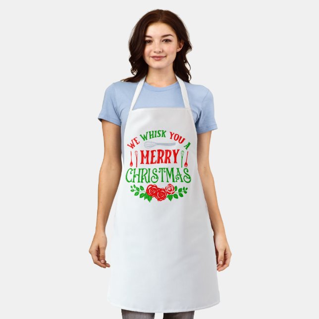 Tablier Joyeux Joyeux Joyeux Appartement de Noël (Porté)