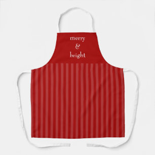 Tablier Joyeux & Joyeux Noël Rouge