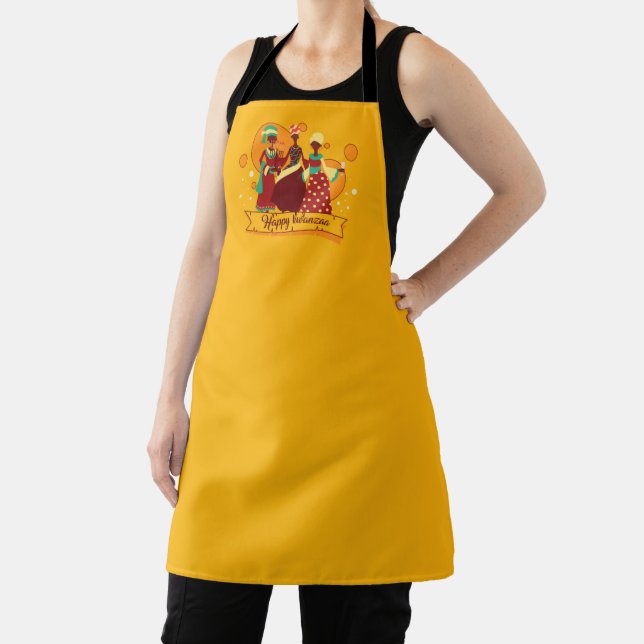 Tablier Joyeux Kwanzaa 3 Dames Jaunes (Insitu)